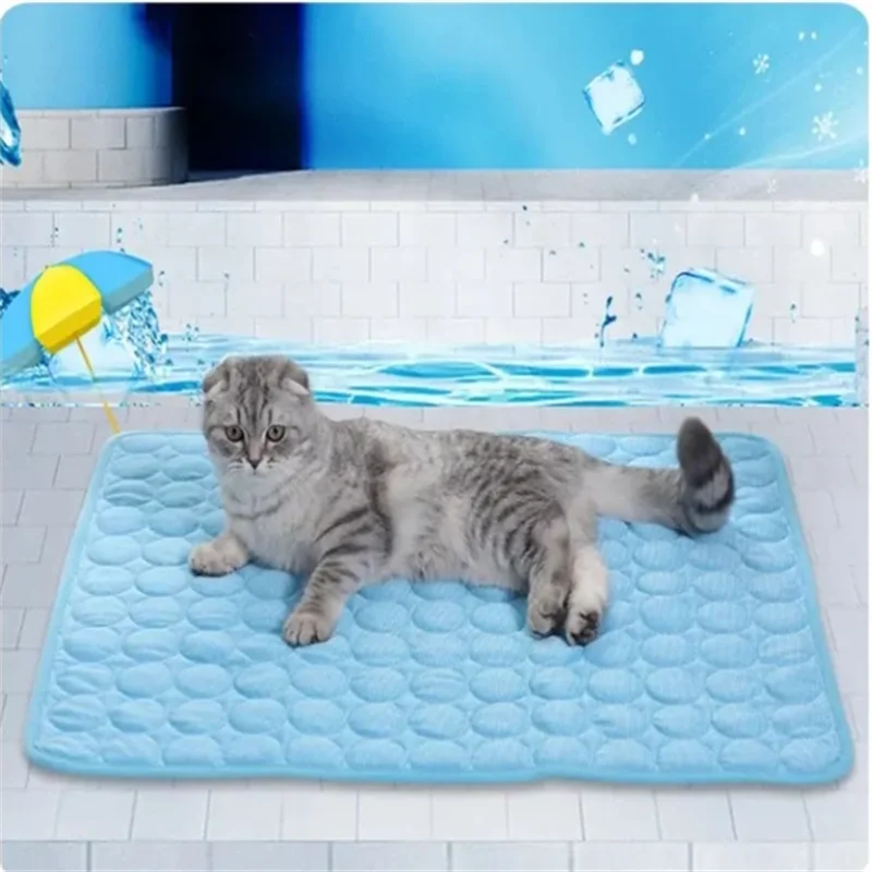 Estera para perros y mascotas, estera refrescante de verano para perros, manta para gatos, sofá, cama para perros transpirable, lavable de verano para perros pequeños, medianos y grandes, coche