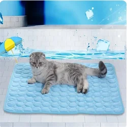 Pet Dog Mat Cooling Summer Pad Mat For Dogs Cat Blanket Sofa Breathable Dog Bed Summer Washable For Small Medium Large Dogs Car