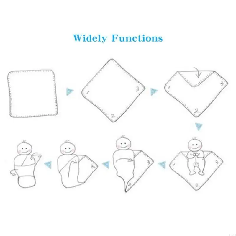 3 قطع الوليد الطفل الأزهار طباعة قماش للف الرضع معقودة قبعة صغيرة Bowknot عصابات رأس مجموعة الرضع تلقي بطانية دش P31B