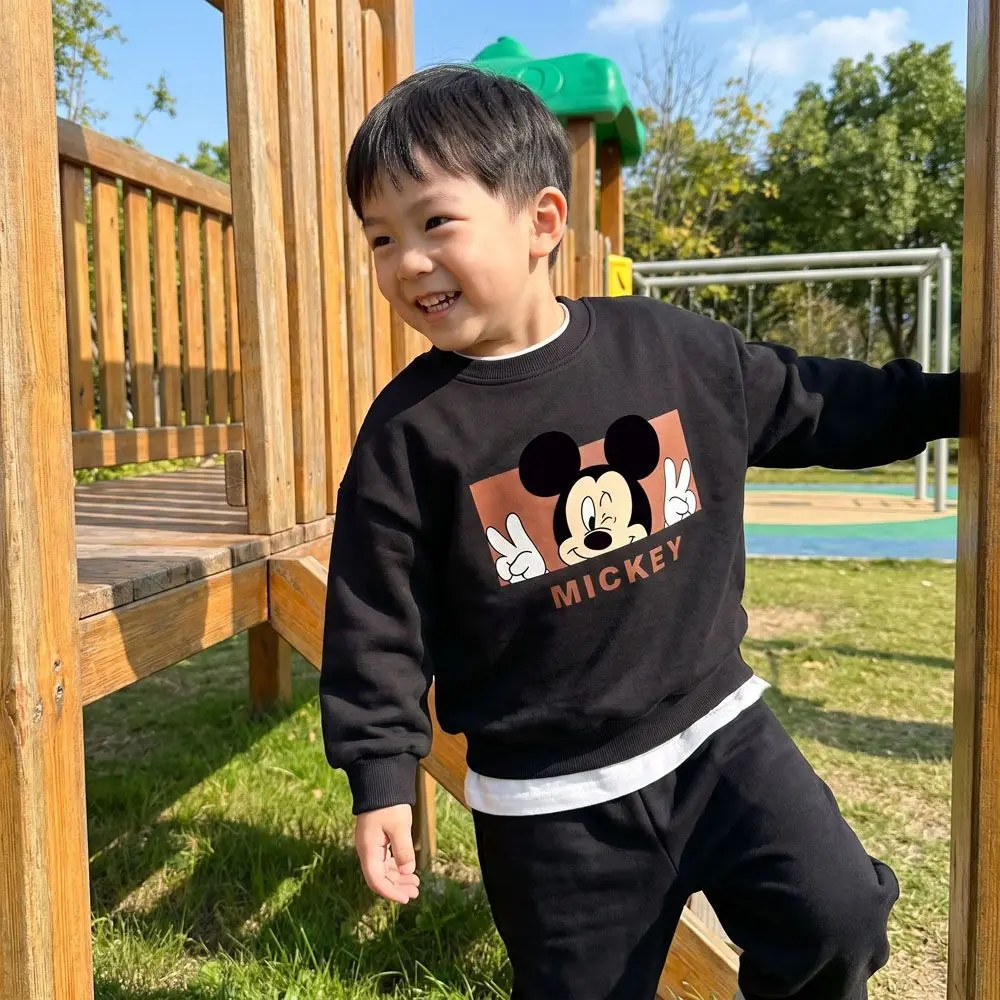 Frühling Herbst Jungen Freizeit-Sweatshirt-Sets Kinder O-Ausschnitt Oberteile und Sporthosen 2-teilige Sets Bequeme Outdoor-Kleidung für Kinder – Detail 7