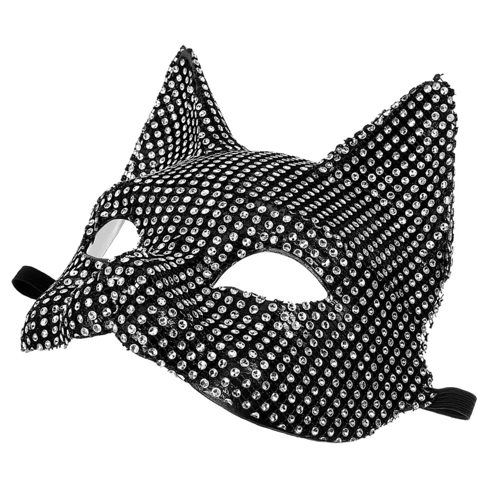 Mask Decoration Party Blindfold Cosplay Props Rhinestones Supply Women's Festival