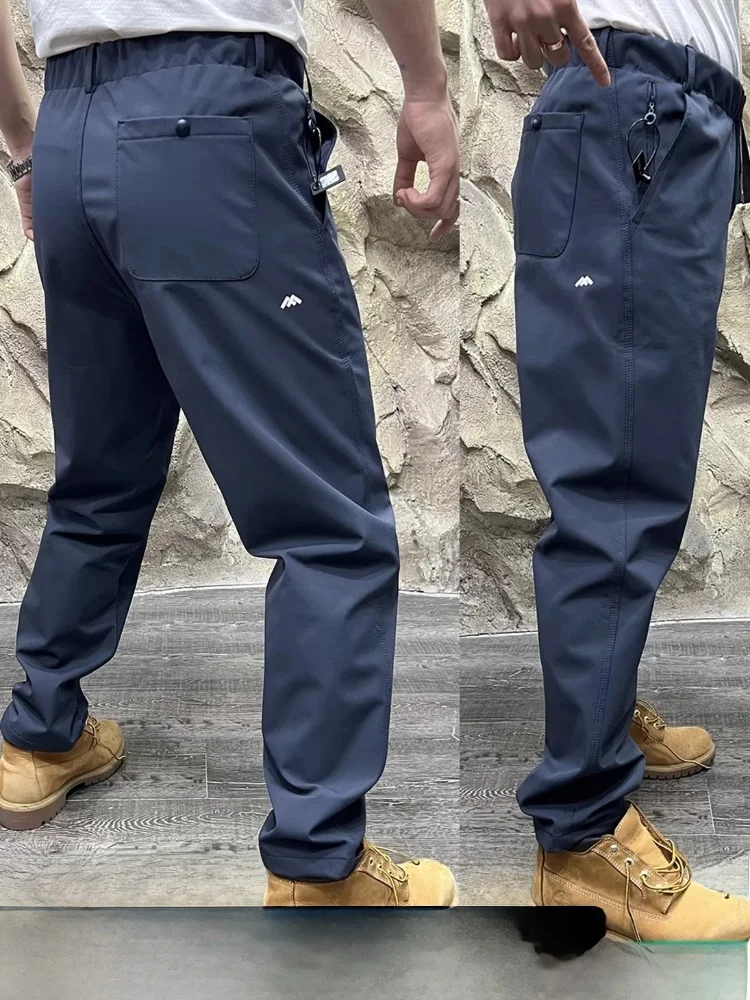 

Waterproof Fce Lined Outdoor Men's Casual Pants Windproof Autumn Winter Straight Leg Pants Youth Polyester Fiber