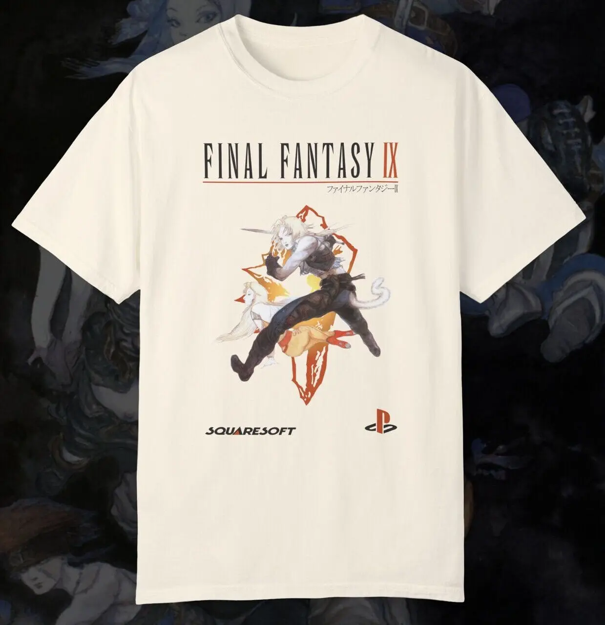 Final Fantasy IX (9) - Premium T-Shirt [Zidane & Garnet]PS1 Squaresoft