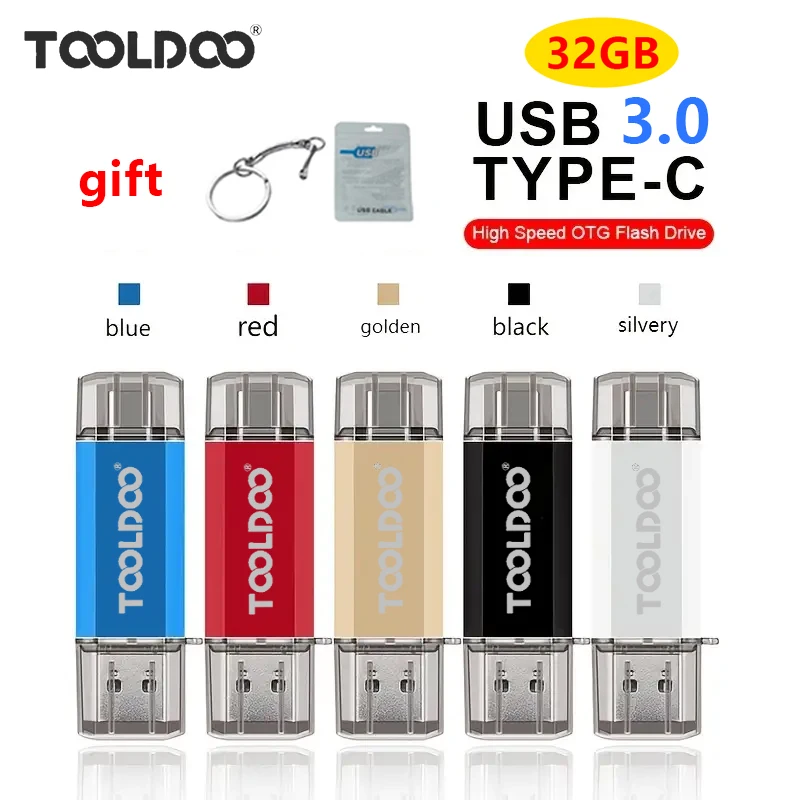 USB 3.0 высокоскоростной 32 Гб OTG USB флэш-накопитель, внешнее микро-устройство памяти для устройств типа C, флеш-накопитель типа C