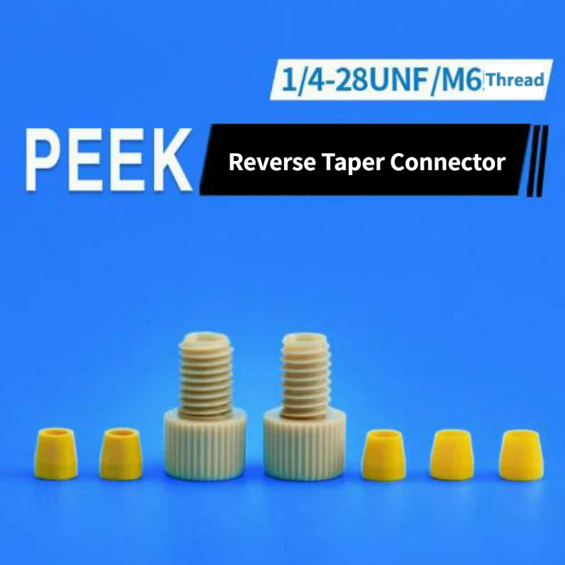 Peek Sleeve Joint 1/4-28unf Shimadzu Agilent Ring Back Taper Connector Inverted Cone Joint Peek Barb Fitting