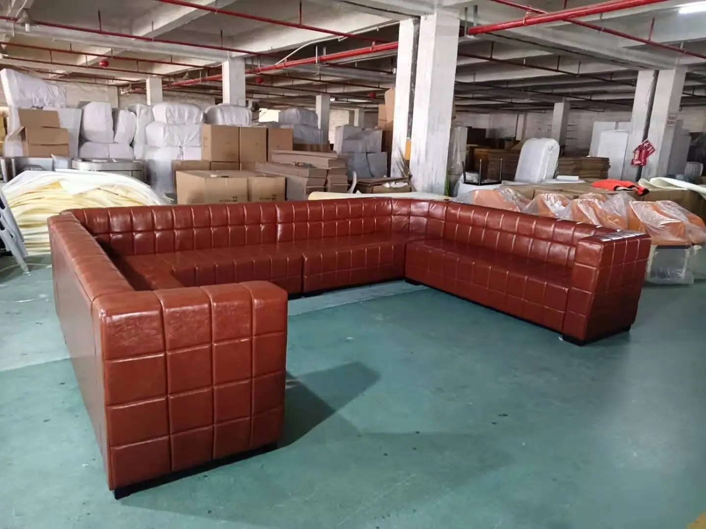 Bar Lounge Restaurant Round Corner Cafe Bege Restaurant American Style Wholesale Restaurant Furniture Modern Upholstered Cafe