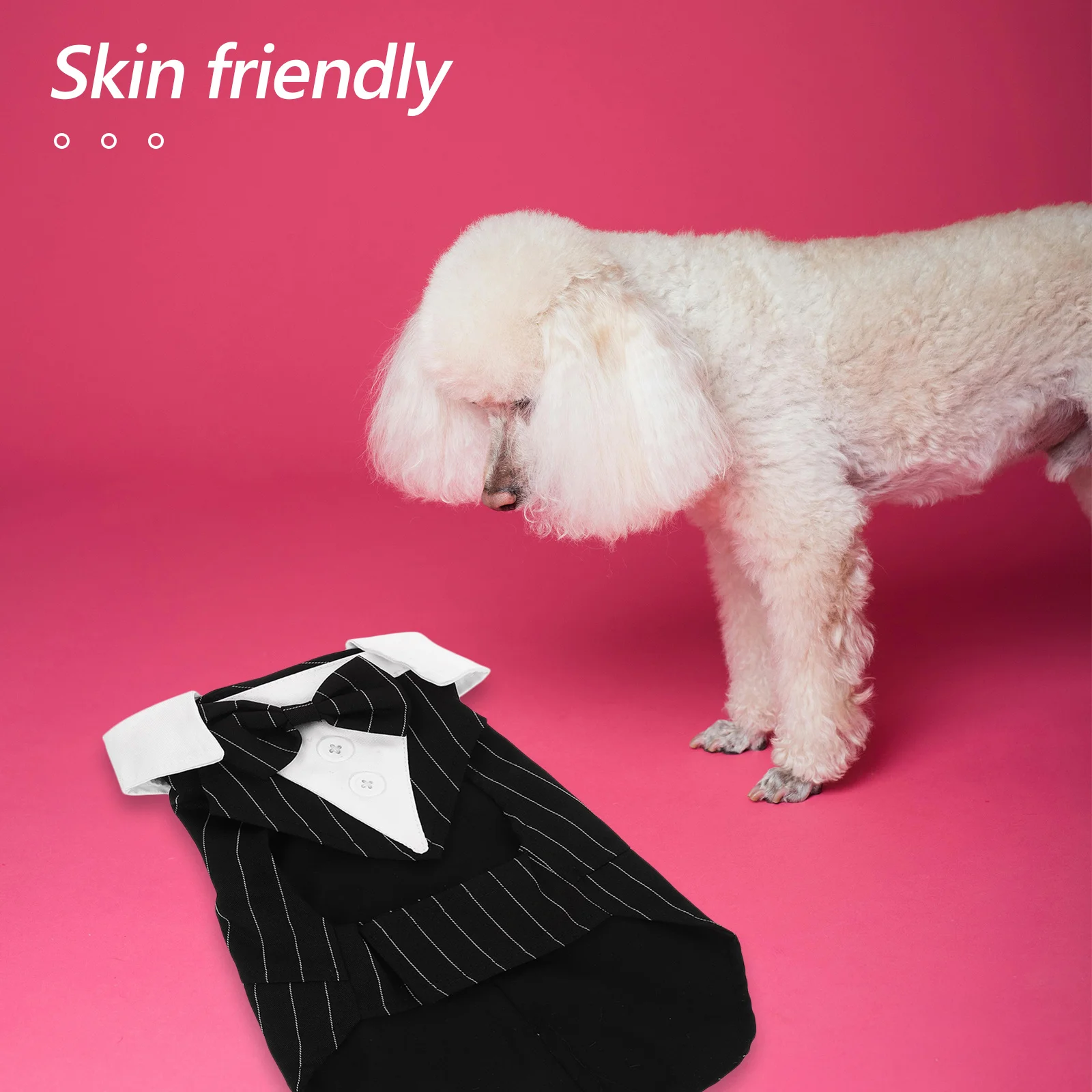 

Comfortable Dog Tuxedo Suit Formal Design Washable Fabric Stylish Look for Weddings Parties Special Gatherings Pet