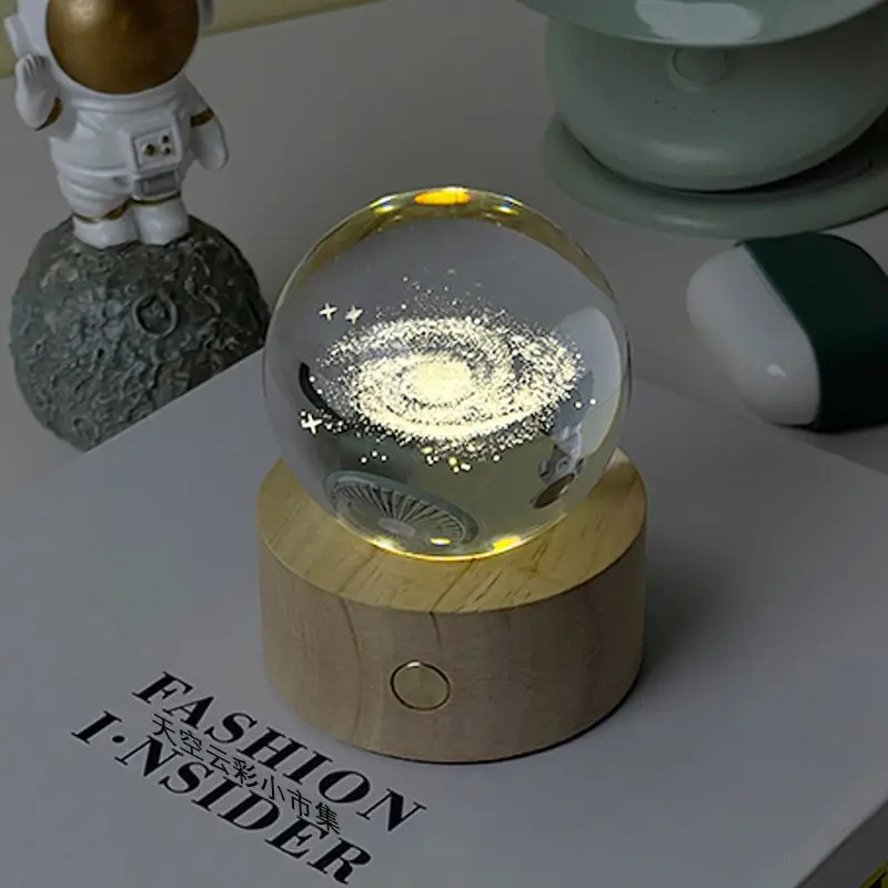 Creative luminous crystal ball night light desktop decoration for boyfriend and girlfriend girlfriends birthday gift graduation