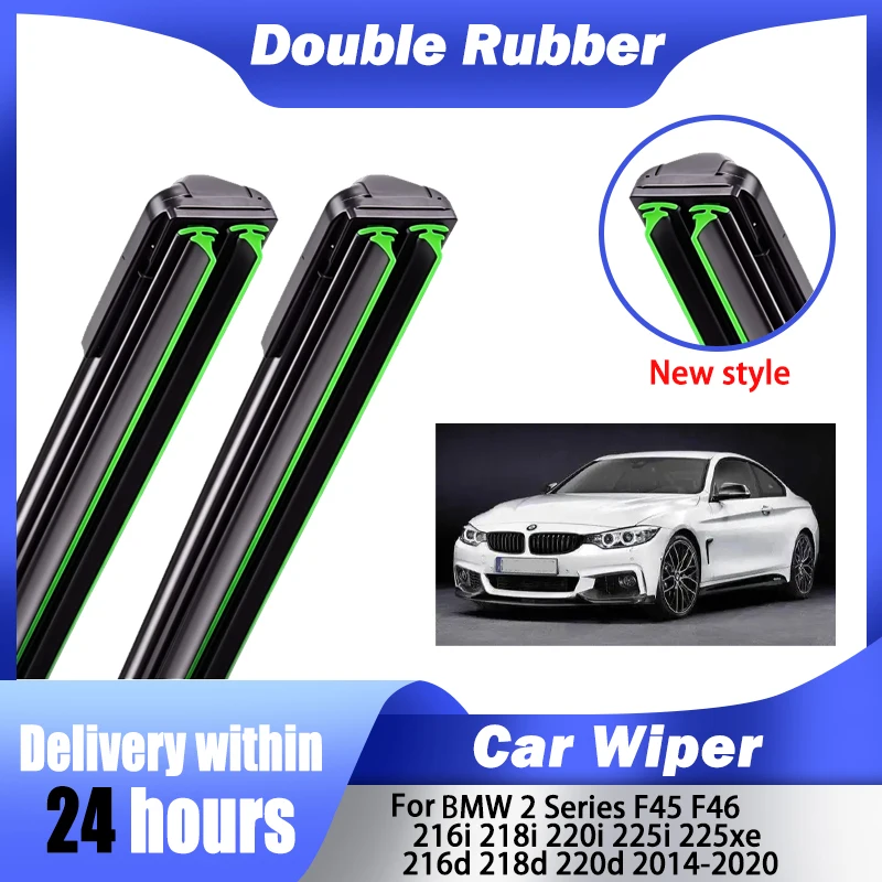 Strip Wipers Car Wiper For BMW 2 Series F45 F46 216i 218i 220i 225i 225xe 216d 218d 220d 2014-2020 2015 2016 2017