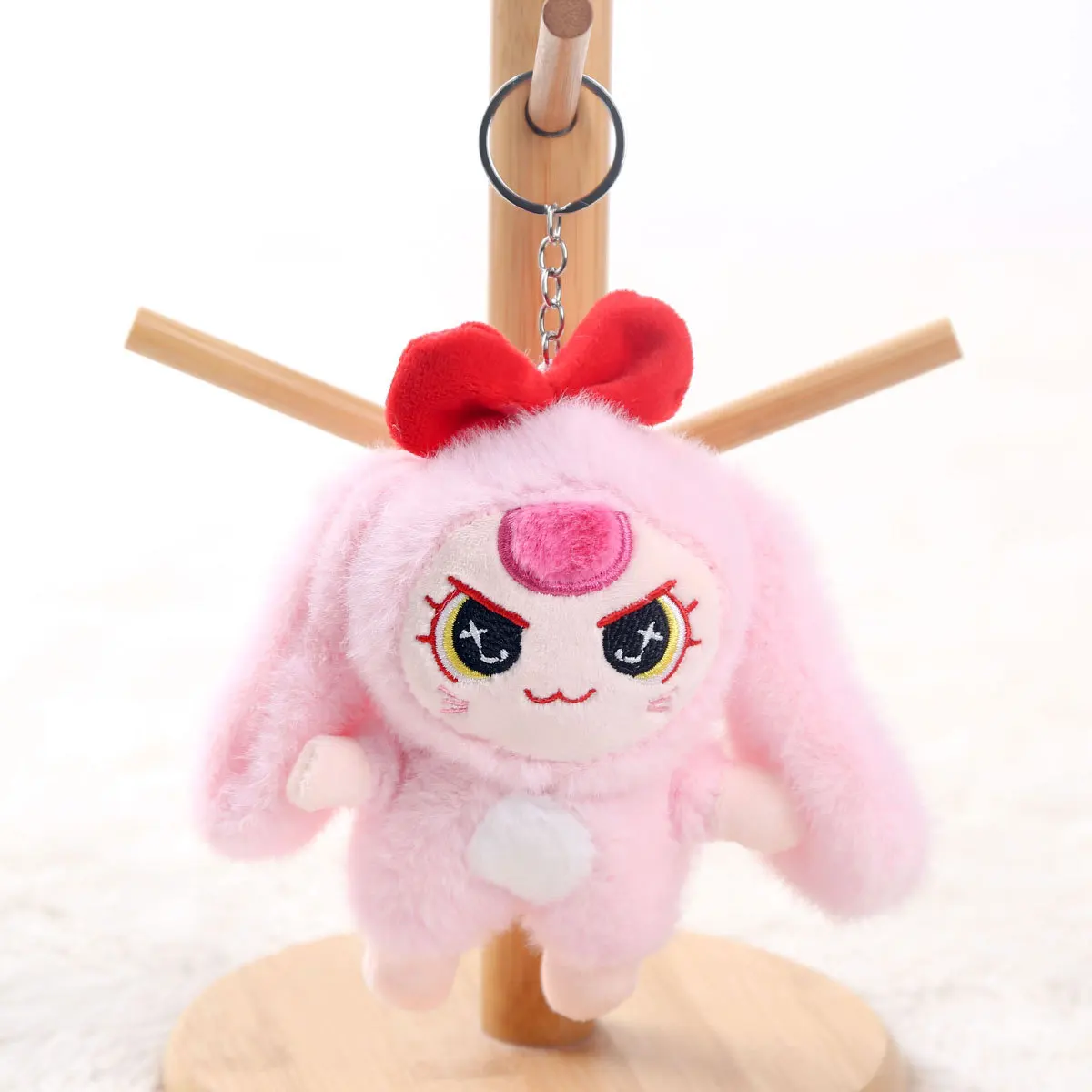 Breloczek pluszowy króliczek z miękkimi uszkami, 15 cm, wróżka królik, pluszowa zabawka do torby, plecaka, kluczy, prezent dla dziewczynek, miękka urocza lalka, zawieszka.