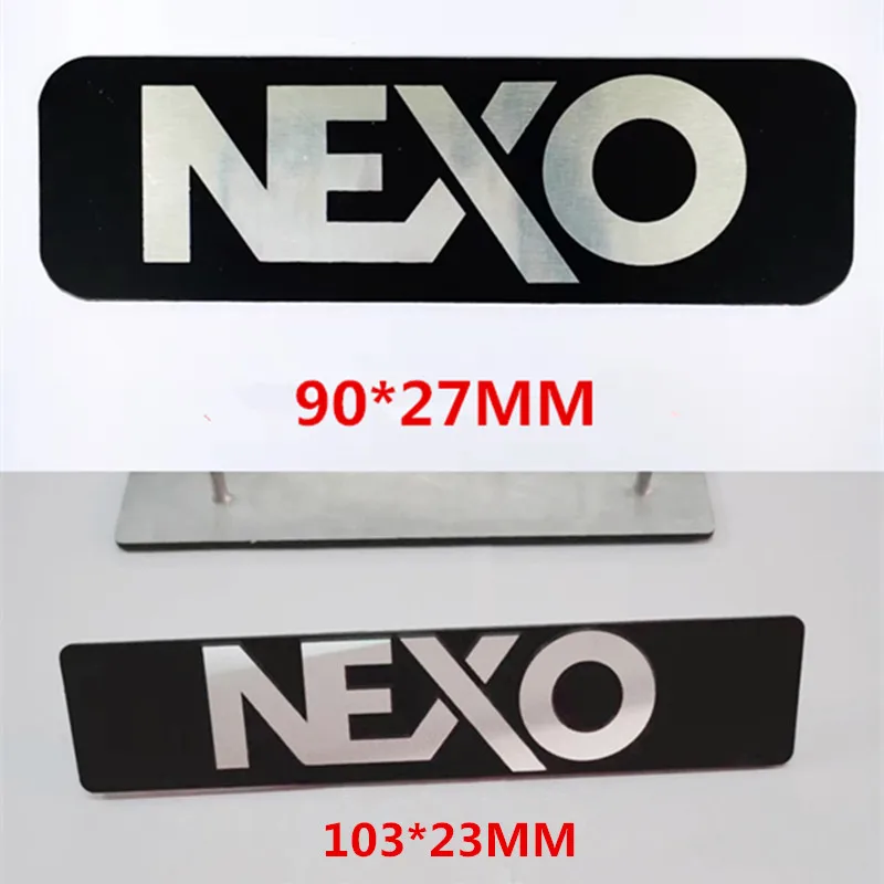 Universal NEXO Metal Aluminium Signage Sign OEM LOGO Nameplate For Audio Amplifier Speaker Loudspeaker Horn