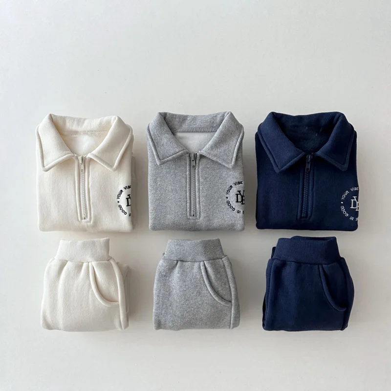 Melario Korea Baby Jungen Kleidung Sets FrühlingBaby Mädchen Herbst Baumwolle Kleidung Kinder Sweatshirt Pullover Tops + Hose A