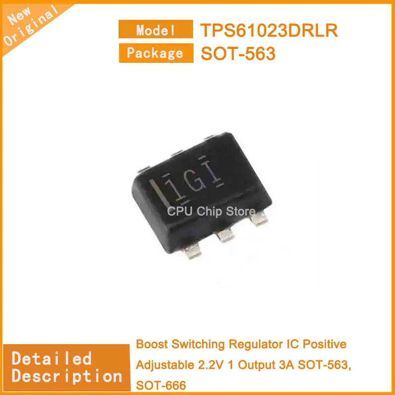 50Pcs/Lot New Original TPS61023DRLR TPS61023  Boost Switching Regulator IC Positive Adjustable 2.2V 1 Output 3A SOT-563, SOT-666