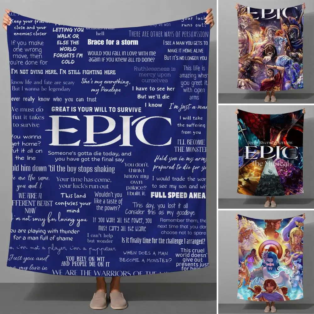 Music EPIC The Musical Odyssey Mythology Throw Soft Flannel Throw Blanket for Couch Bed Sofa Warm Cozy Lightweight All Season