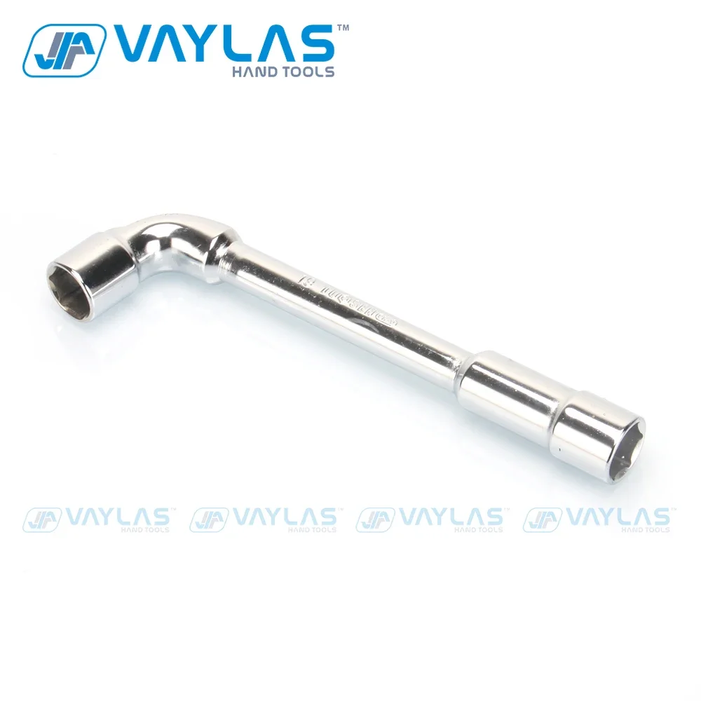 19mm L Type Angled Socket Wrench Spanner With Thru Hole, Chome Vanadium