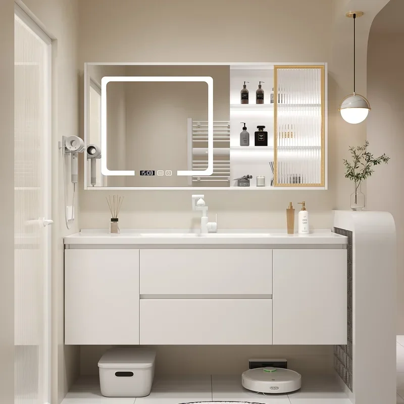 

Nordic Floor Bathroom Vanity Cabinets with Ceramic Sink Toilet Storage Cabinet Modern Cabinets Washstand Bathroom Furniture