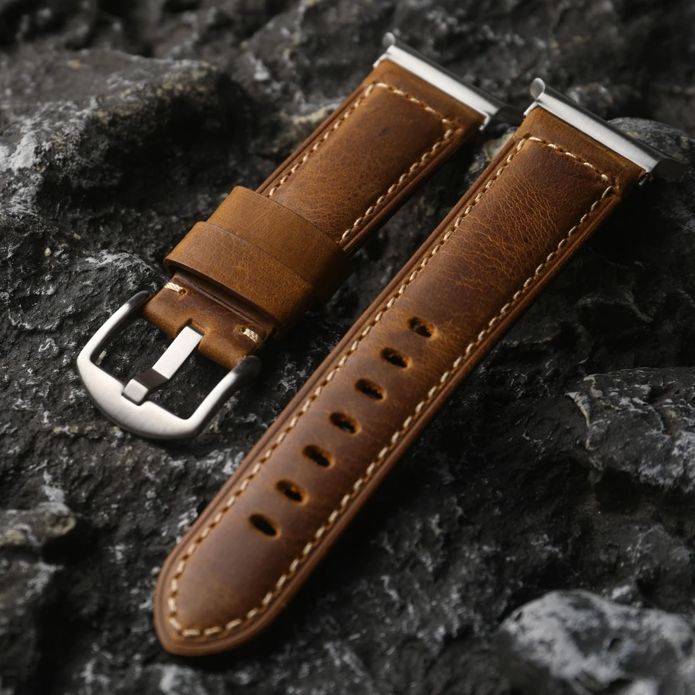 High Quality Genuine Leather Strap For Samsung Galaxy Watch 7 Pro Band Watch 6 44mm Strap for Galaxy Watch 4 Classic 46mm 47mm