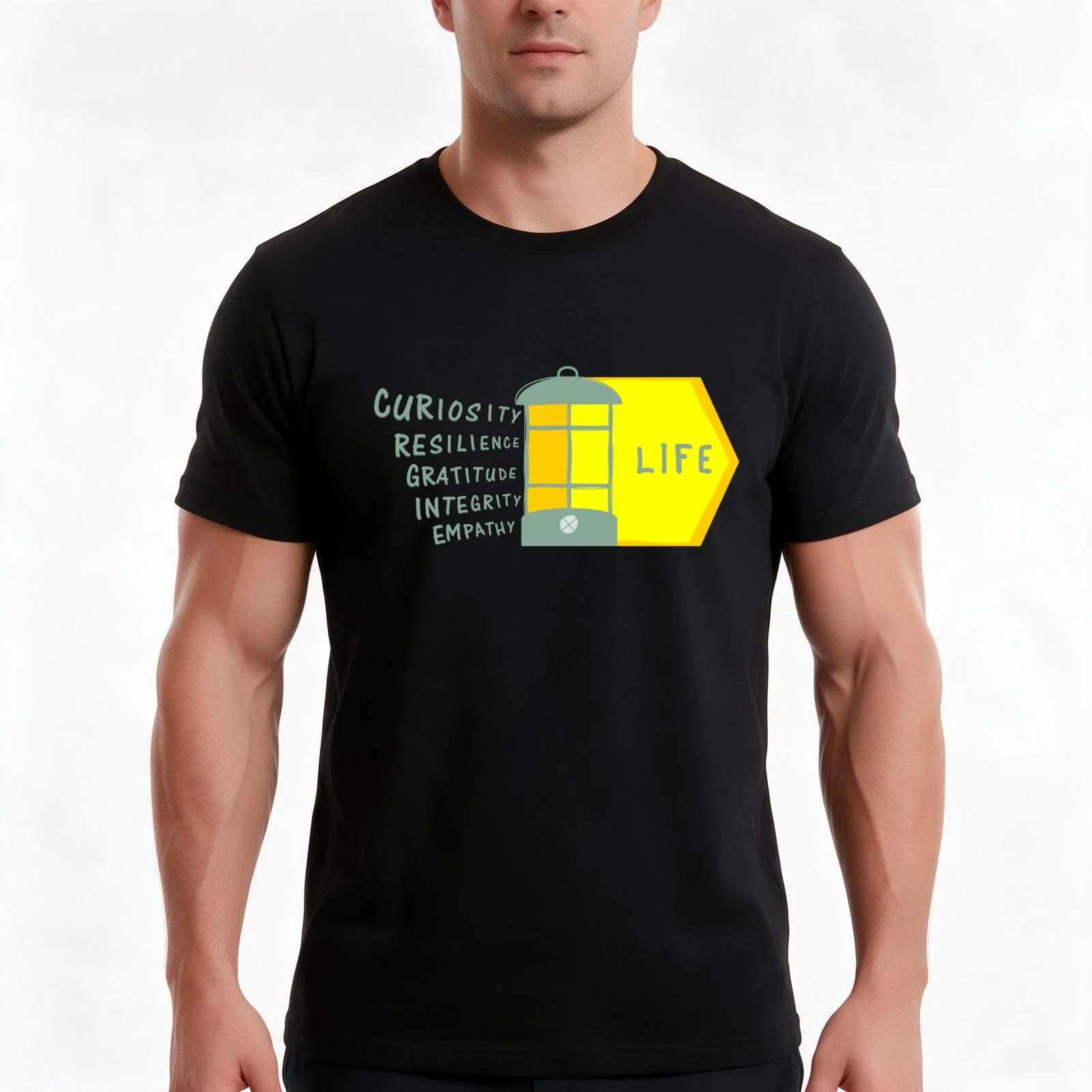 Attributes that light life's path T-Shirt Summer Casual Cotton Tee Oversized Streetwear Tops Vintage Graphic Print