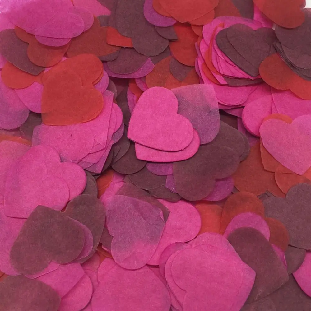 2.5cm Romantic Heart Shape Birthday Party Colorful For Wedding Party Balloon Filler Confetti Party Supplies Tissue Paper