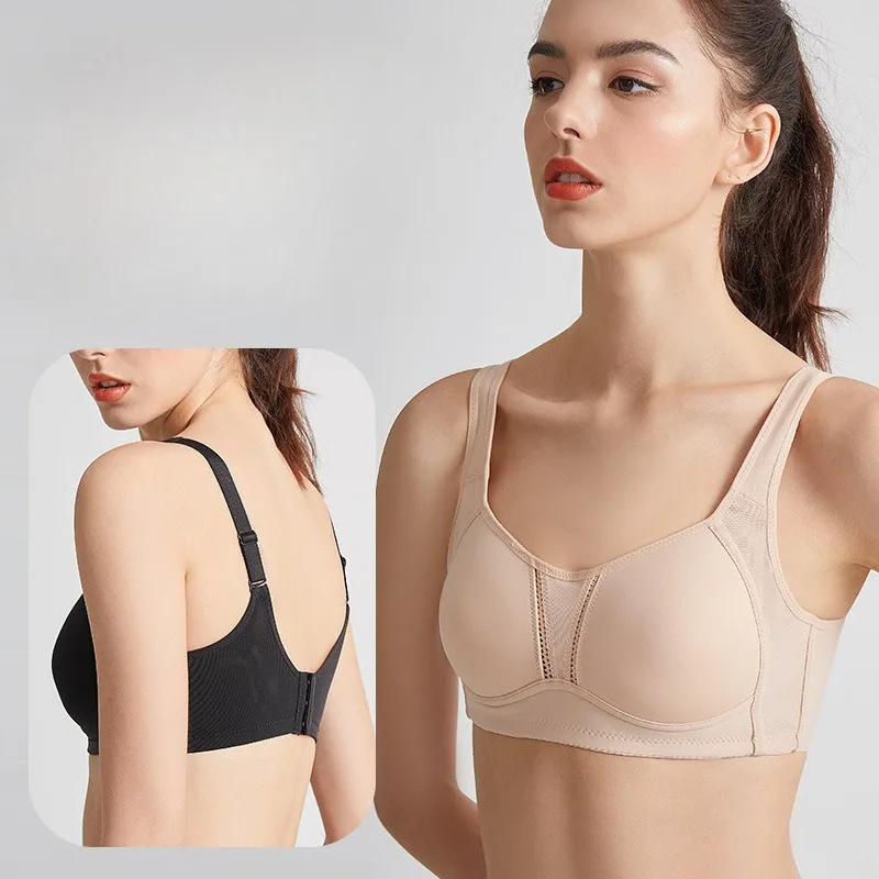 Large-sized Bras Make Thin Designs Reduce Breasts Prevent Sagging Tuck Breasts Large-sized Shock-absorbing Traceless Sports Bras
