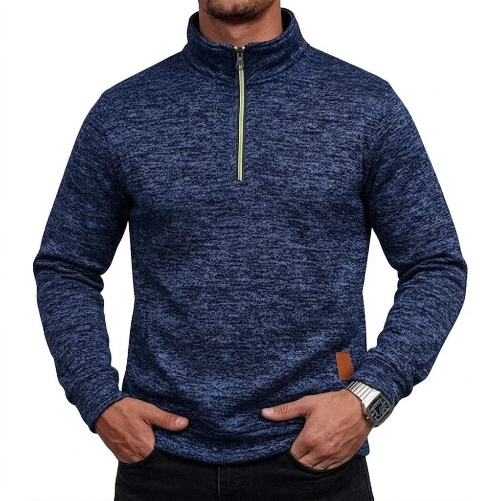 New Mens Zip Front Jumper Fall Long Sleeve Thermal Cozy Blouses Relaxed Athletic Gym Hooded Top Workout Active Attire Urban Wear