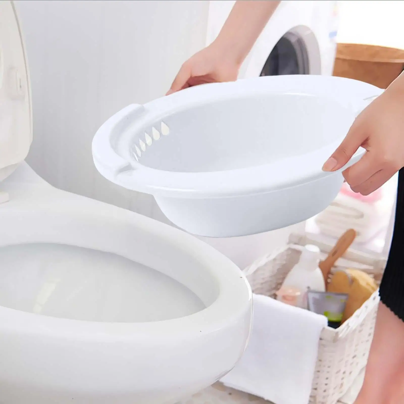 Sitz bath bidet ริดสีดวงทวารบรรเทา perineal แช่สำหรับห้องน้ำมาตรฐานสีขาว