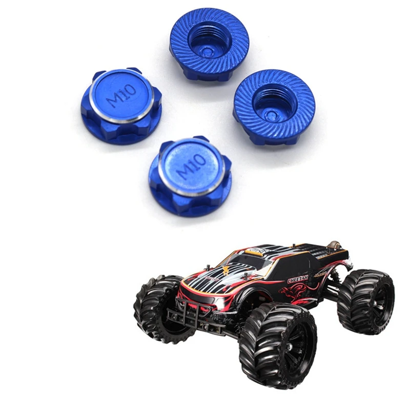 4Pcs 17Mm M10 Metal Wheel Hex Nut Cover NT002 For JLB Racing CHEETAH 11101 21101 J3 Speed 1/10 RC Car Upgrades Parts image 6