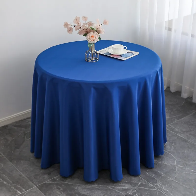 Hotel Meetings Weddings Banquets Parties Household Tablecloths Solid Color Circular Dining Table Cloths Dacron Tablecloths