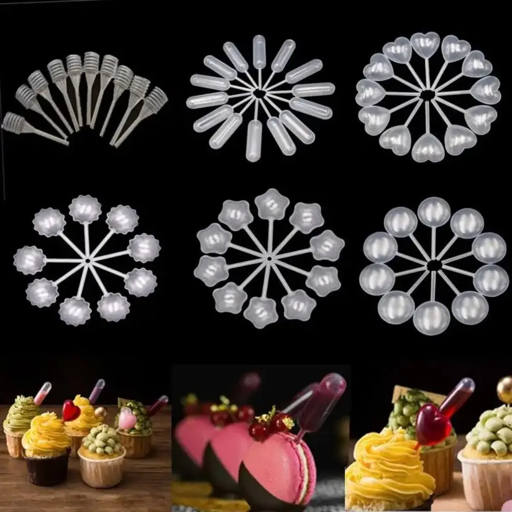 50Pcs Cake Decor Cupcakes Sauce Squeeze Kitchen Gadgets Ketchup Macaron Ice Cream Sauce 4ml Squeeze Stuffed Dispenser