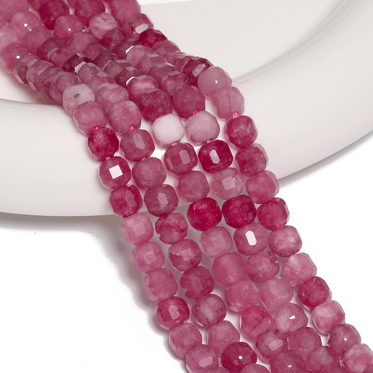 5/7mm AAA Faceted Cube Natural Stone Pink Tourmaline Beads Square Spacer Beads For Jewelry Making DIY Bracelets Accessories - Image 3