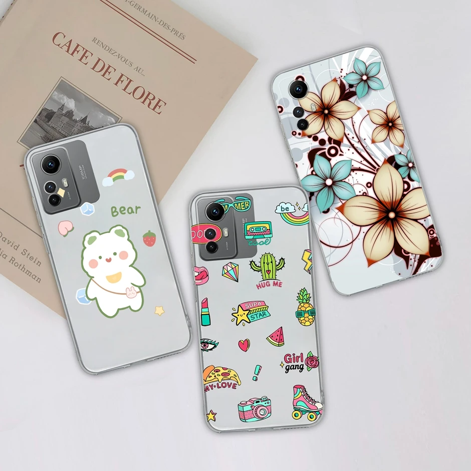 For Xiaomi Redmi Note 12S 4G Case Rainbow Cartoon Style Colorful Clear TPU Soft Shell For Redmi Note12S 12 S 4G Prevalent Fundas