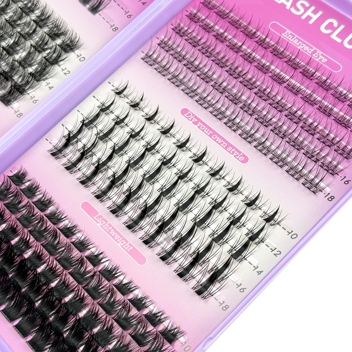 Neue 32-reihige 512-Cluster-Mix-Wimpern, natürlicher Manga-Look, DIY-Wimpernverlängerung, wiederverwendbare natürliche Wimpern – Detail 26