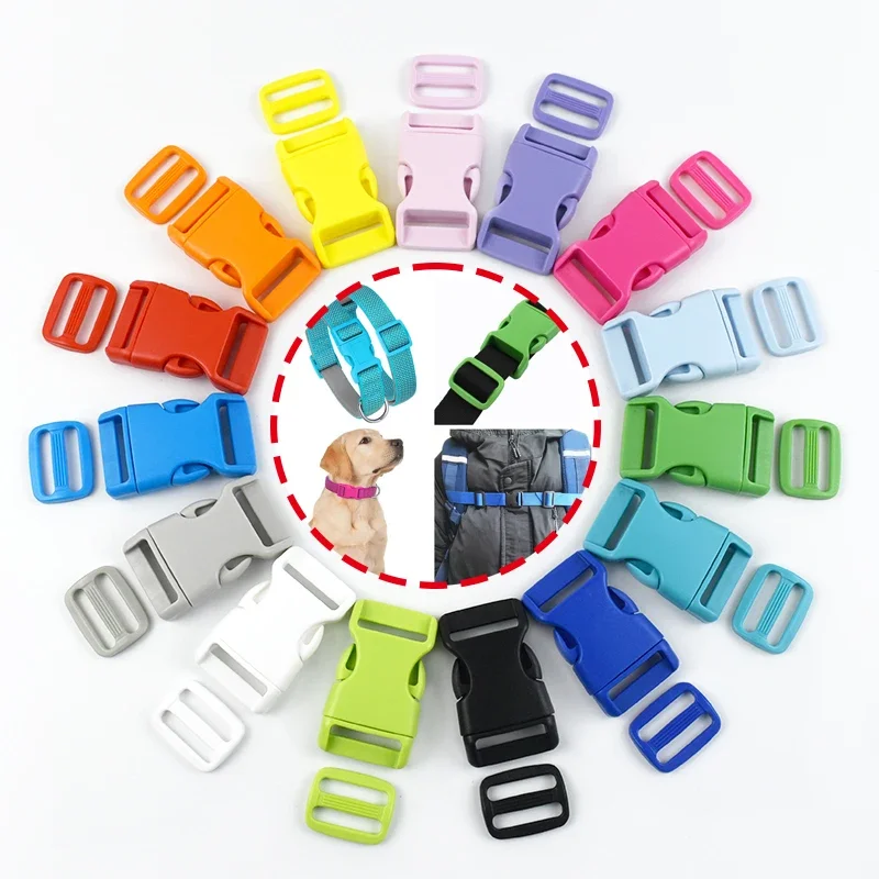 2/5/10/20Sets 15/20/25mm Plastic Buckles for Backpack Chest Strap Adjustable Release Button Bag Webbing Slider Harness Accessory