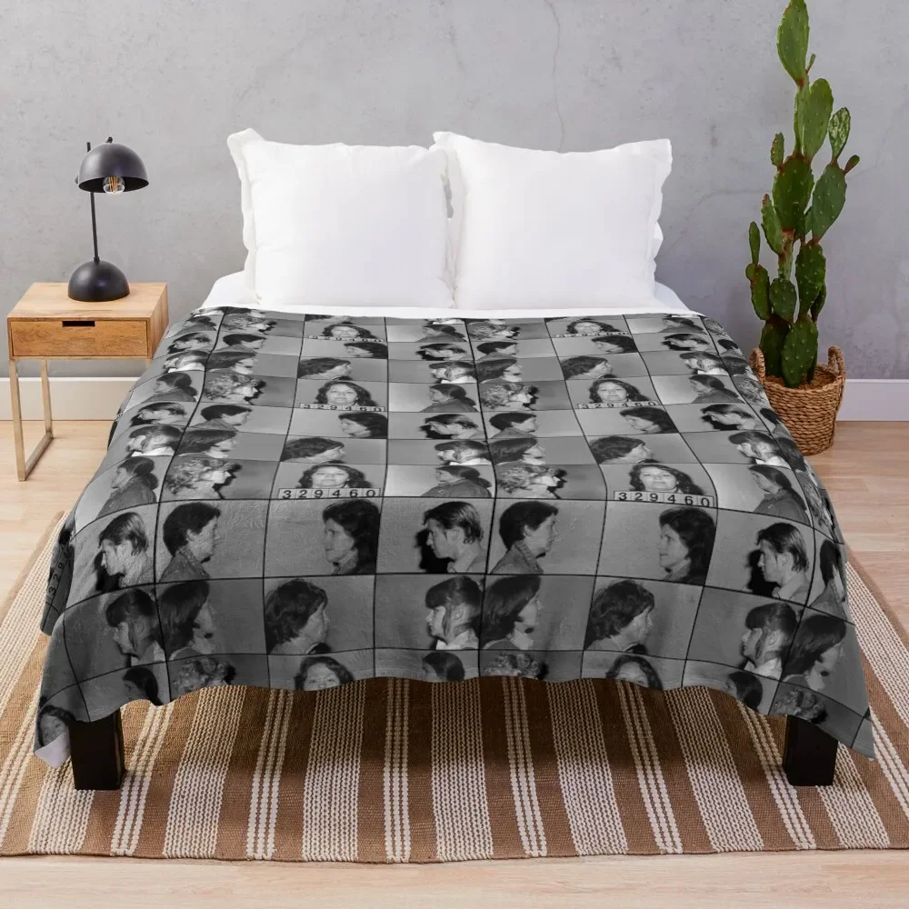 

PRISONER Cell Block H - Vintage style Mugshots Throw Blanket Soft Sherpa Fleece Warm Blanket for Winter