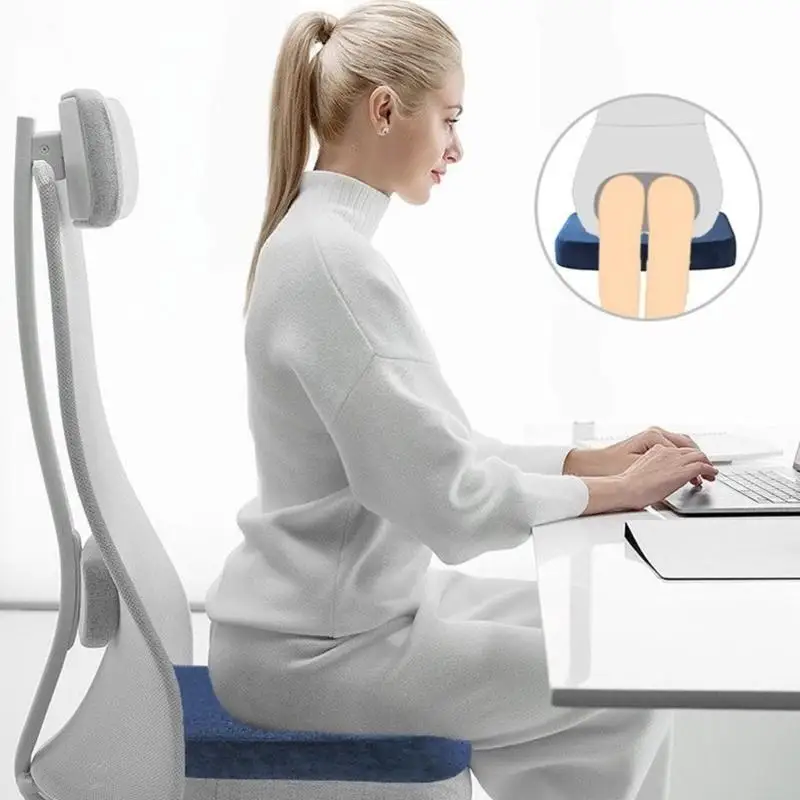 E8BD Orthopedic Memory Foam Chair Pad Cushion For Extended Long Sitting Comfort