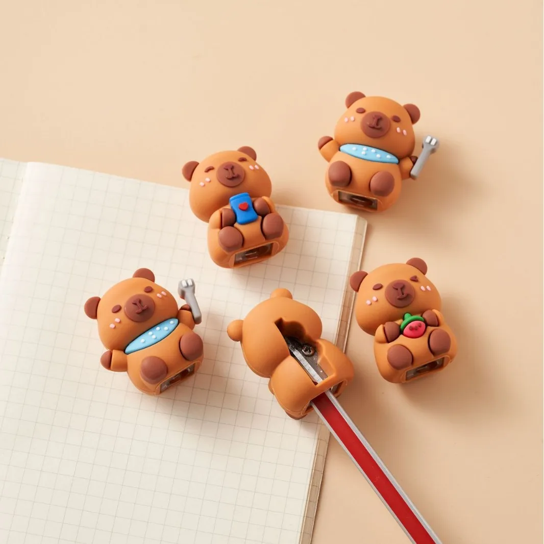 12 Pcs Wholesale Capybara Design Pencil Sharpener | Portable Manual Sharpener for Kids Students School Supplies Back To School
