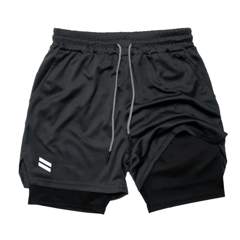 High Quality Tight Running Sports Shorts Workout Training Jogging 2-In-1 Double Deck Harajuku Bottoms Summer