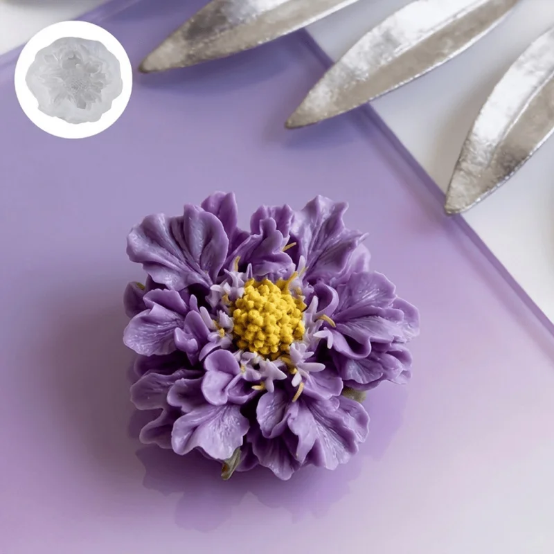 1 Dreamy Blue Potted Flower Silicone Mold，Applicablediy Artistic Candle，Handmade soap，Resin ornament，ins Feng Shui home decorati - view 6