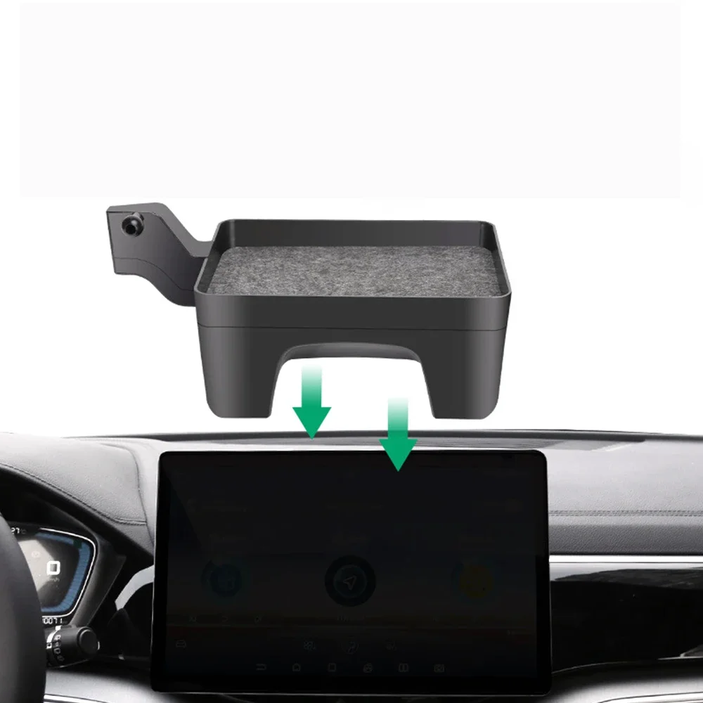 

Dashboard Mounted Storage Box with Phone Holder Screen Back Car Organizer For BYD Song Plus DMi EV 2022 Gasoline (NOT FOR 15.6)