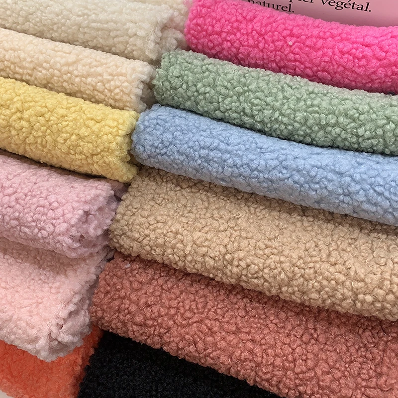 Sewbato New Product 45x50cm High-density Faux Fur Fabric 100% Polyester Imitation Teddy Fabric Sewing/clothing Plush Fabric