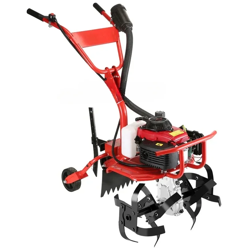 Agricultural Micro Tiller Small Plowing Machine Soil Loosening, Weeding and Plowing Gasoline Rotary Tiller