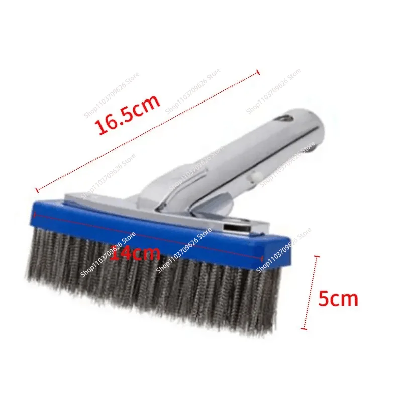 Swimming Pool Accessories 14cm Stainless Steel Brush Cleaning Pool Wall Cleaning Brush