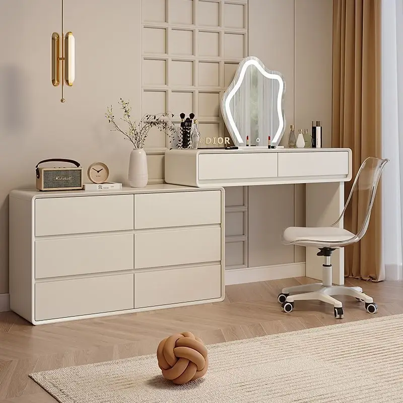 Solid wood paint dresser chest integrated makeup bedroom six chest small apartment