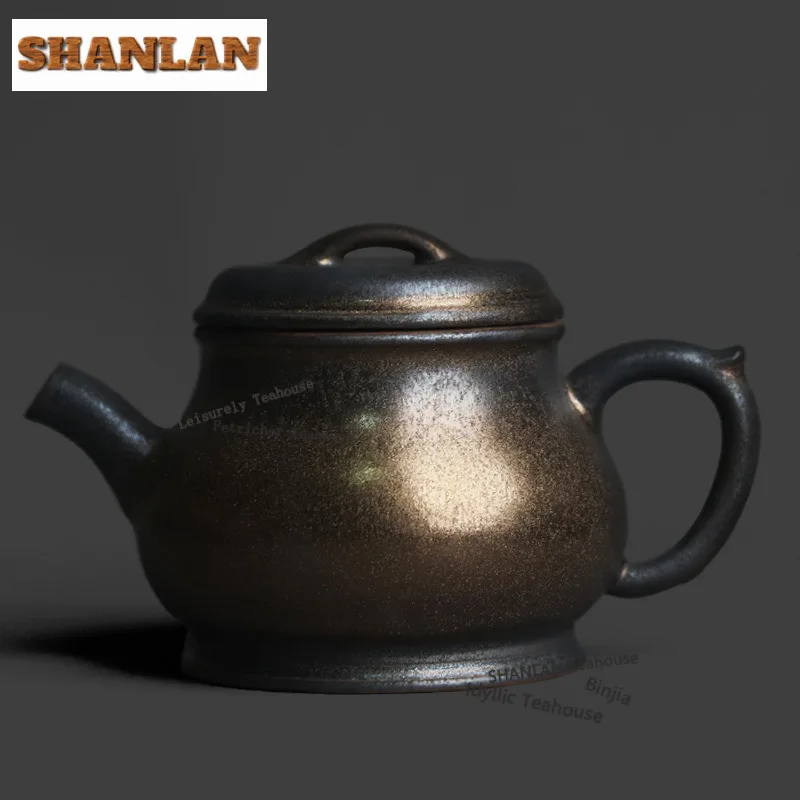 

Чайник для заваривания чая 180 мл, фарфоровый, с позолотой, элегантный, с широким горлышком, для домашнего использования, с фильтром, для чайной церемонии, подарок