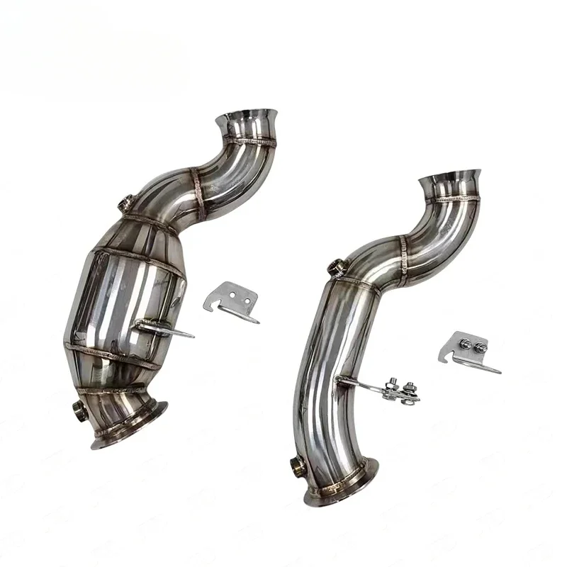 High quality Exhaust Downpipe For Mercedes Benz C200 C260 C300 W205 2015-2021 1.5T/1.6T/2.0T Section Stainless Steel Car