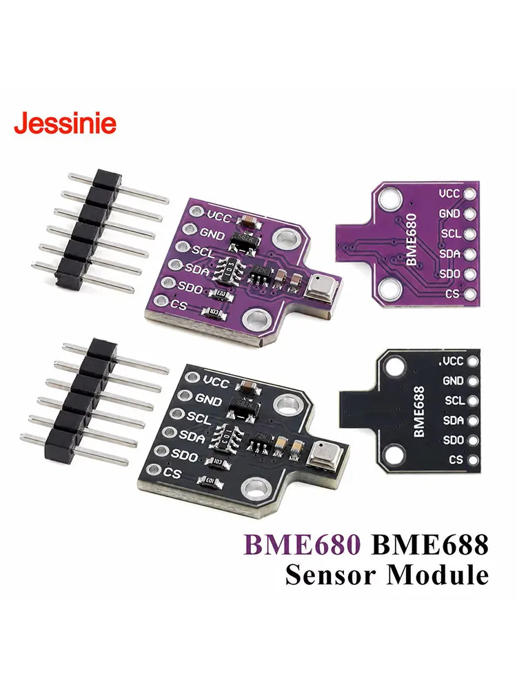 Moduł czujnika BME680 BME688 temperatury, wilgotności, ciśnienia i wysokości, cyfrowy czujnik MEMS 4 w 1 z wysoką dokładnością p — zdjęcie produktu 7