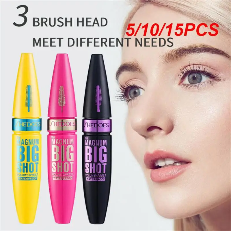 

5/10/15PCS Eye Makeup Waterproof And Sweat Resistant Normal Specification Waterproof Sweat-proof Mascara Dense Elongated Mascara