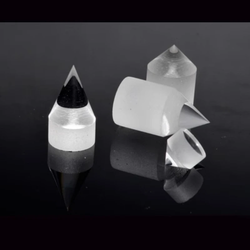 1PC Mini Conical Lens Tapered Prism Sensor 90° Laser Light Transmission Optical Experiment Light-Guiding Tapered Prism Lens