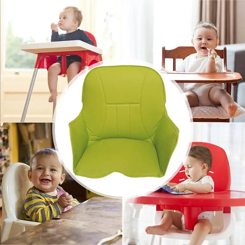 Dining Chair Cushion Kids Stay In Place Backing Seat Pad Cushion Leather Anti-Scratch Easy Clean Chair For Antilop High Chair