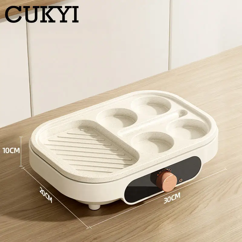 CUKYI Sandwich Hamburger Maker Multifunction Electric breakfast Machine Non-stick Medical Stone Plate Omelette Steak BBQ Grill